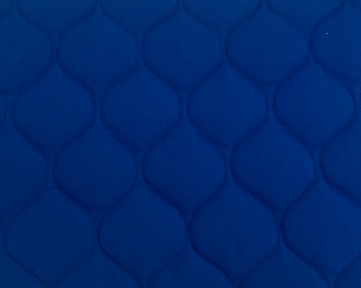 Royal blue cotton dog bed by fmsdogbeds featuring a cozy, plush surface and cushioned sides for comfortable pet relaxation.