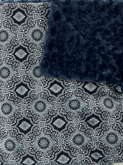 Soft Fms Dog Beds Minky blanket in 5x6 feet, perfect for cozying up your dog on their bed.