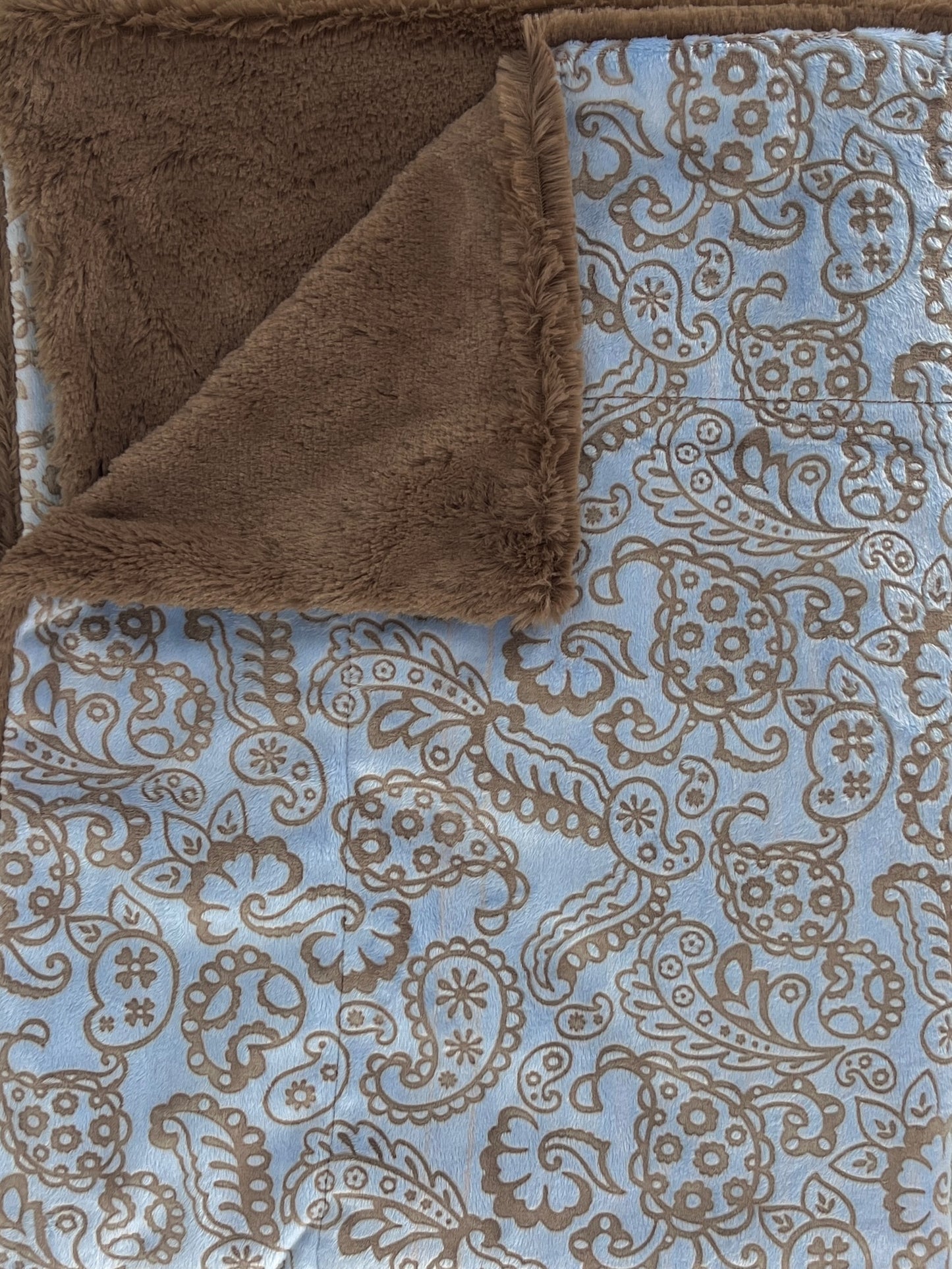 Soft Fms Dog Beds minky blanket in 5'x6' size, cozy and plush for pet comfort, shown laid out on a surface.