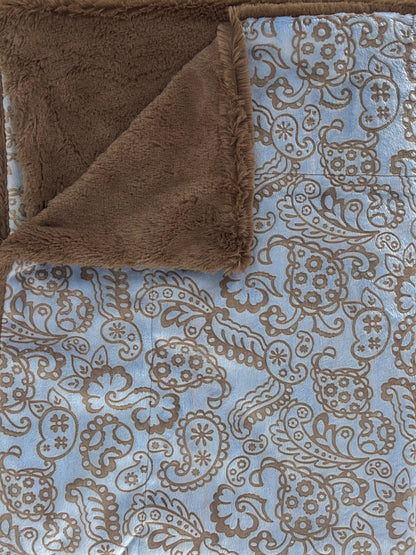 Soft Fms Dog Beds minky blanket in 5'x6' size, cozy and plush for pet comfort, shown laid out on a surface.