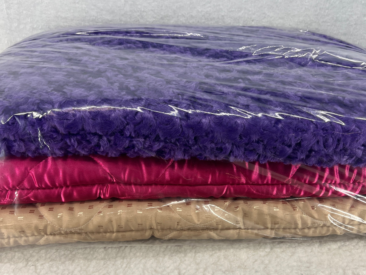 FMS Dog Beds packs designed to fit RuffLand™ Performance Kennels, showing soft, durable bedding inside the kennel.