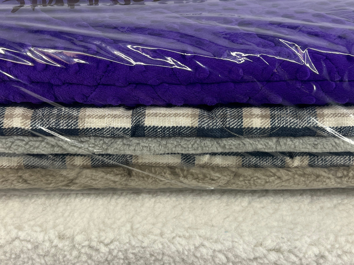 FMS Dog Beds packs designed to fit RuffLand™ Performance Kennels, showing soft, durable bedding inside the kennel.
