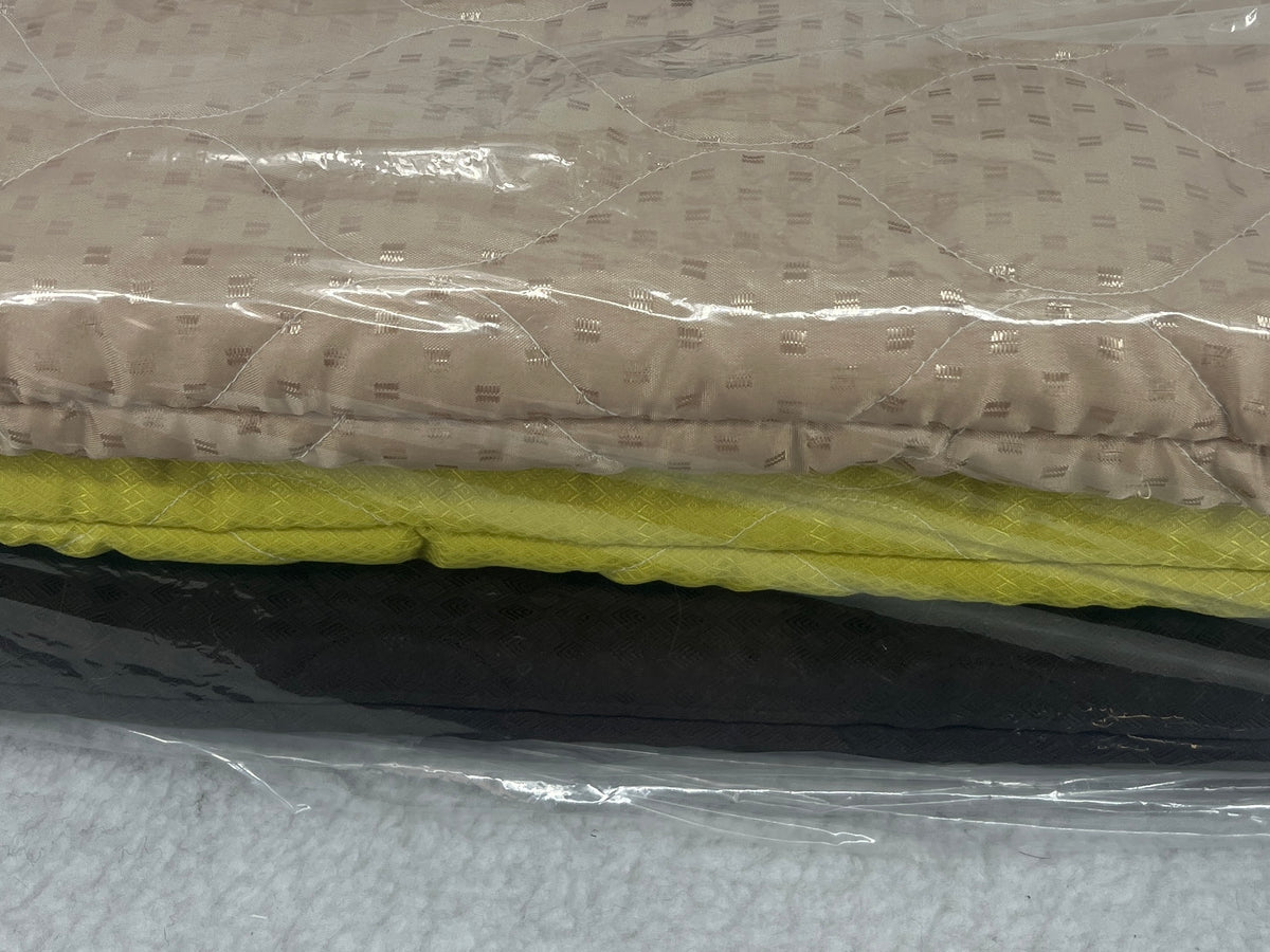FMS Dog Beds packs of beds sized to fit RuffLand™ Performance Kennels, showing plush, durable dog beds inside packaging.