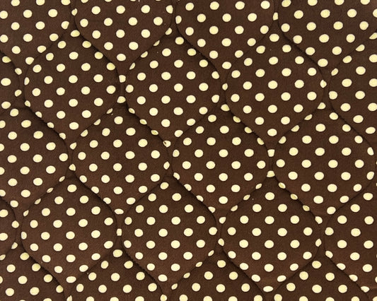 Fms Dog Beds luxury patterned dog bed in mint chocolate with polka dot design, soft plush interior for comfort.