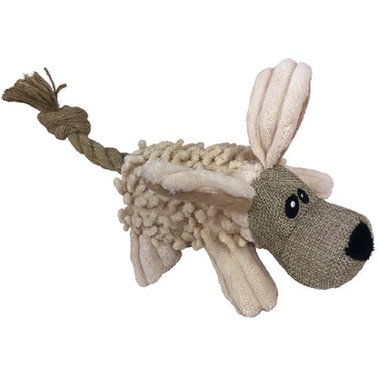 Small toy dog toy from Fms Dog Beds featuring colorful rubber and plush materials for playful fun.